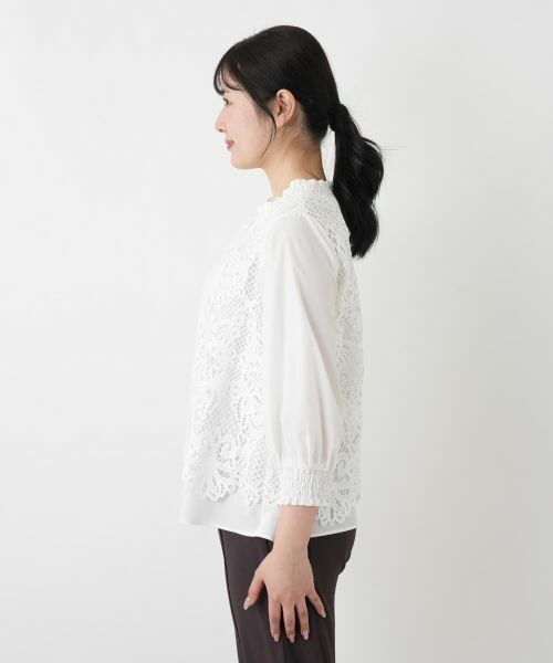 Leilian / レリアン シャツ・ブラウス | 七分袖レースブラウス【MUSE BY ROCHAS Premiere】 | 詳細5