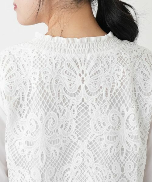Leilian / レリアン シャツ・ブラウス | 七分袖レースブラウス【MUSE BY ROCHAS Premiere】 | 詳細8