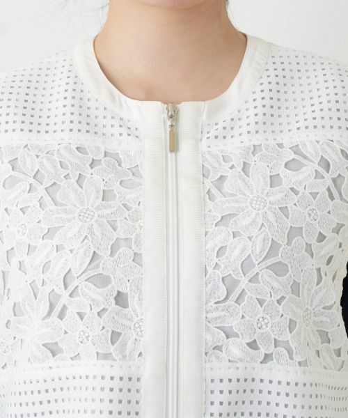 Leilian / レリアン テーラードジャケット | ジップアップレースベスト【MUSE BY ROCHAS Premiere】 | 詳細12