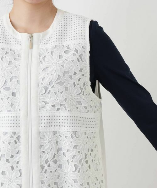 Leilian / レリアン テーラードジャケット | ジップアップレースベスト【MUSE BY ROCHAS Premiere】 | 詳細14