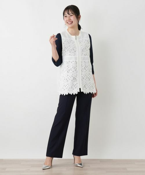 Leilian / レリアン テーラードジャケット | ジップアップレースベスト【MUSE BY ROCHAS Premiere】 | 詳細6