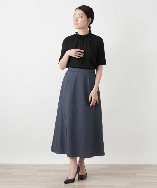 Leilian / レリアン カットソー | フリルネックカットソー | 詳細1