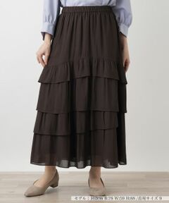 Leilian / レリアン ミニ・ひざ丈スカート | ティアードロングスカート