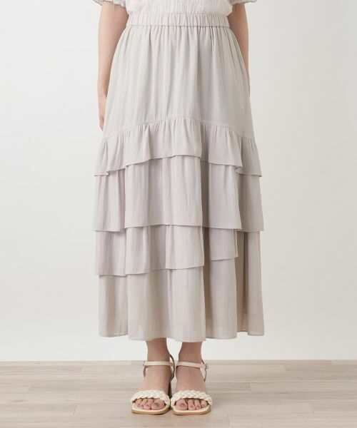 Leilian / レリアン ミニ・ひざ丈スカート | ティアードロングスカート | 詳細10