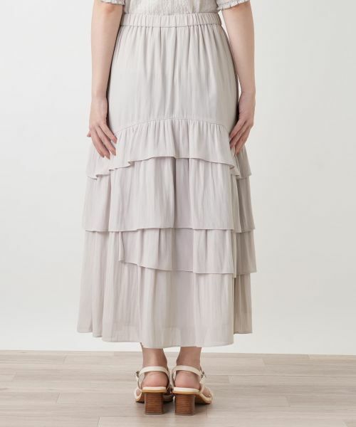 Leilian / レリアン ミニ・ひざ丈スカート | ティアードロングスカート | 詳細12