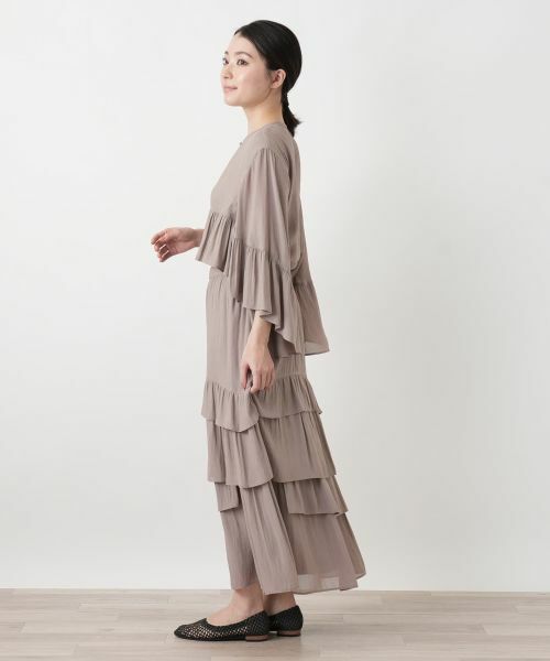 Leilian / レリアン ミニ・ひざ丈スカート | ティアードロングスカート | 詳細2