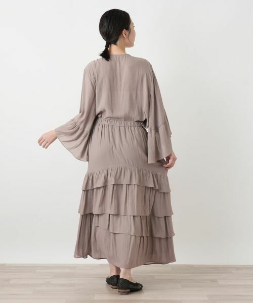 Leilian / レリアン ミニ・ひざ丈スカート | ティアードロングスカート | 詳細3