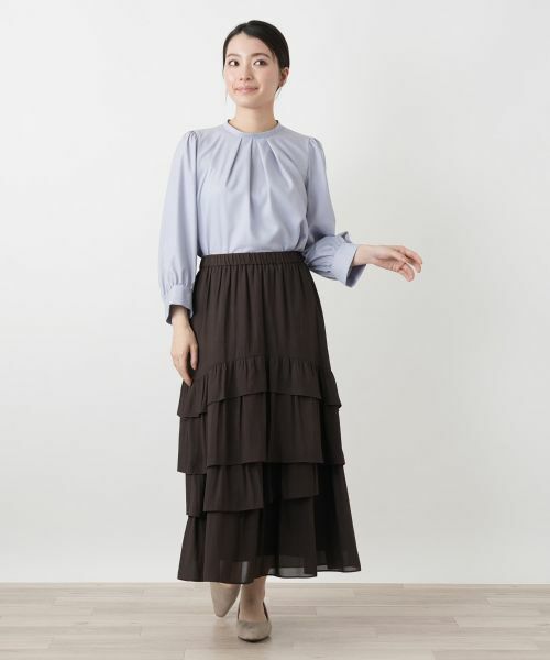 Leilian / レリアン ミニ・ひざ丈スカート | ティアードロングスカート | 詳細4