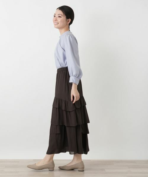 Leilian / レリアン ミニ・ひざ丈スカート | ティアードロングスカート | 詳細5
