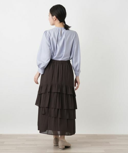 Leilian / レリアン ミニ・ひざ丈スカート | ティアードロングスカート | 詳細6