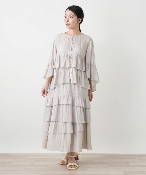 Leilian / レリアン ミニ・ひざ丈スカート | ティアードロングスカート | 詳細7