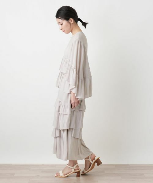 Leilian / レリアン ミニ・ひざ丈スカート | ティアードロングスカート | 詳細8