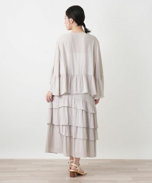 Leilian / レリアン ミニ・ひざ丈スカート | ティアードロングスカート | 詳細9