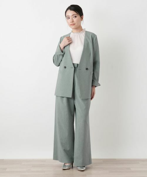 Leilian / レリアン その他パンツ | タックワイドパンツ | 詳細1