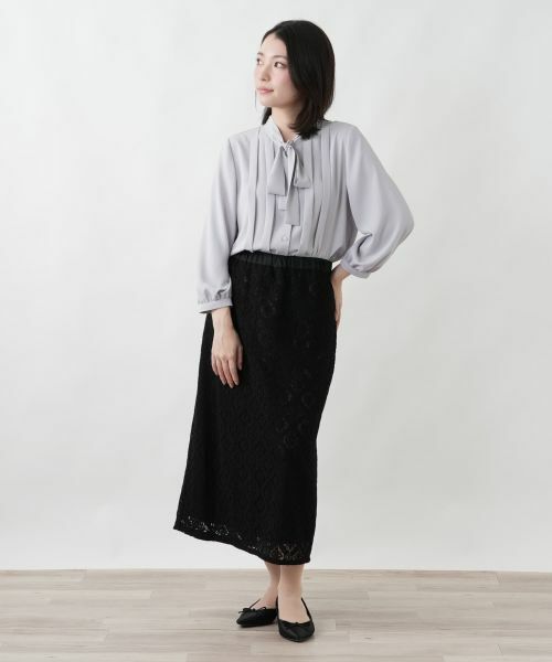 Leilian / レリアン ミニ・ひざ丈スカート | レースロングスカート | 詳細1