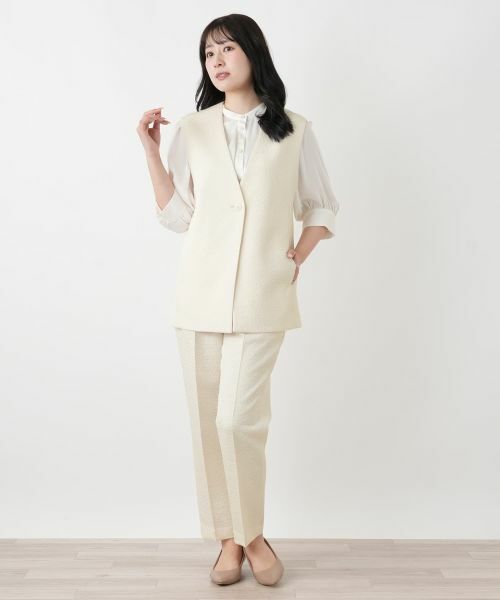 Leilian / レリアン その他パンツ | ジャカードタックパンツ | 詳細9