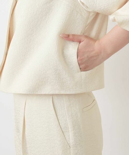 Leilian / レリアン テーラードジャケット | ジャカードノーカラージャケット | 詳細22