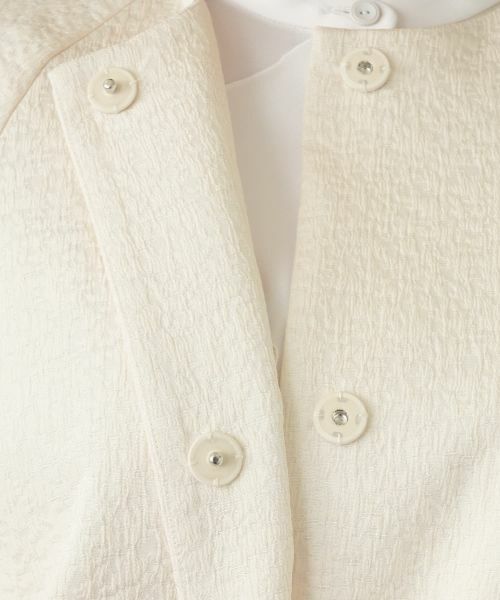Leilian / レリアン テーラードジャケット | ジャカードノーカラージャケット | 詳細23