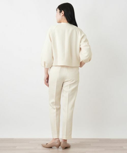 Leilian / レリアン テーラードジャケット | ジャカードノーカラージャケット | 詳細6