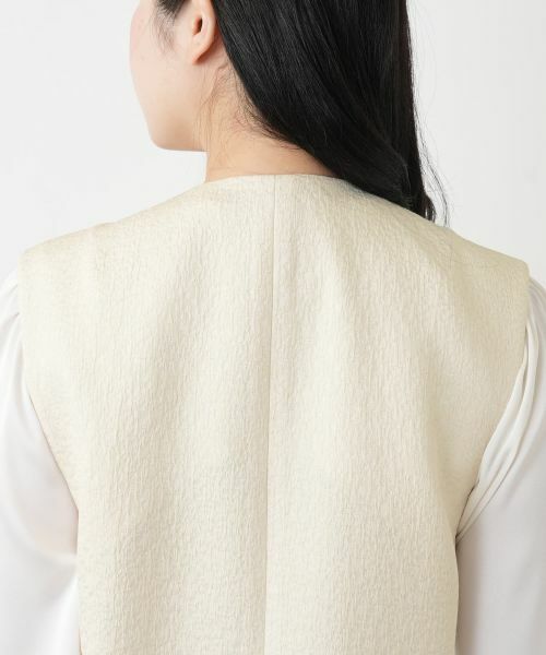 Leilian / レリアン テーラードジャケット | ジャカードVネックベスト | 詳細11