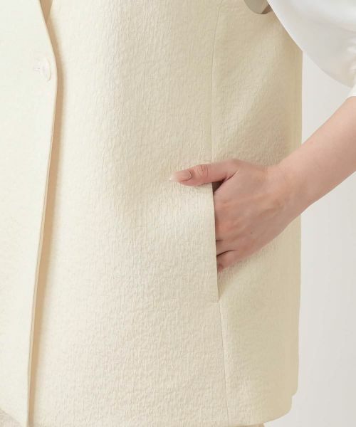 Leilian / レリアン テーラードジャケット | ジャカードVネックベスト | 詳細13