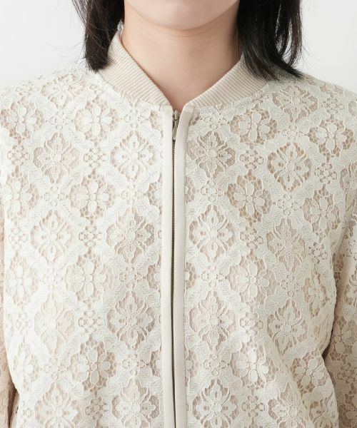 Leilian / レリアン テーラードジャケット | レースジップジャケット | 詳細10