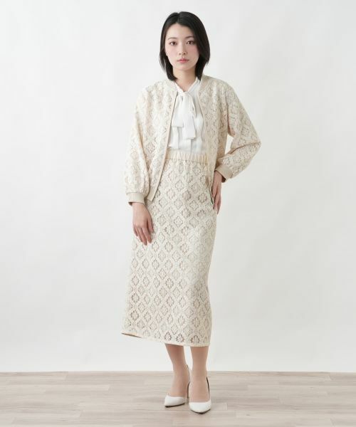 Leilian / レリアン テーラードジャケット | レースジップジャケット | 詳細4