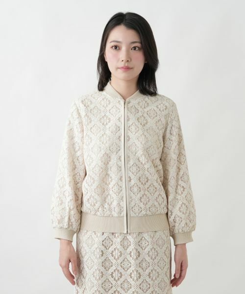 Leilian / レリアン テーラードジャケット | レースジップジャケット | 詳細7