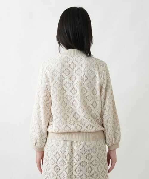 Leilian / レリアン テーラードジャケット | レースジップジャケット | 詳細9