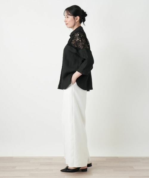 Leilian / レリアン シャツ・ブラウス | レースドッキングブラウス【2026_4月カタログ】 | 詳細6