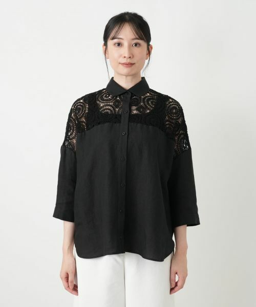 Leilian / レリアン シャツ・ブラウス | レースドッキングブラウス【2026_4月カタログ】 | 詳細8