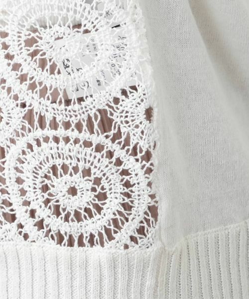 Leilian / レリアン ニット・セーター | 透かし編み切替クルーネックニット【LE TRICOT PERUGIA】 | 詳細14