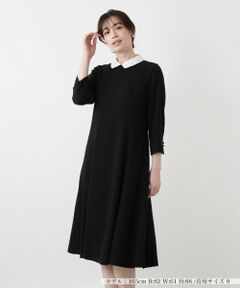 Leilian / レリアン ドレス | 2WAYクレリックカラーワンピース【Leilian WHITE LABEL】