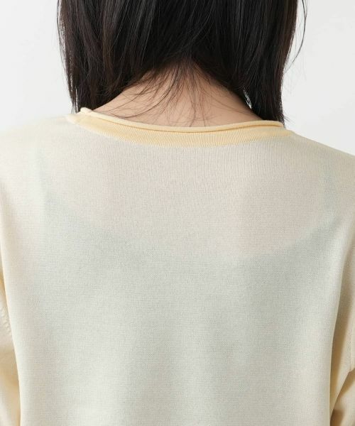 Leilian / レリアン ニット・セーター | 洗えるカラーブロッククルーネックニット【Leilian WHITE LABEL】 | 詳細11