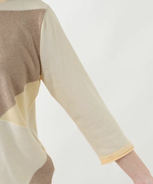 Leilian / レリアン ニット・セーター | 洗えるカラーブロッククルーネックニット【Leilian WHITE LABEL】 | 詳細12