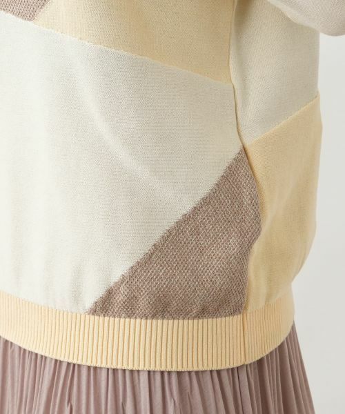 Leilian / レリアン ニット・セーター | 洗えるカラーブロッククルーネックニット【Leilian WHITE LABEL】 | 詳細13