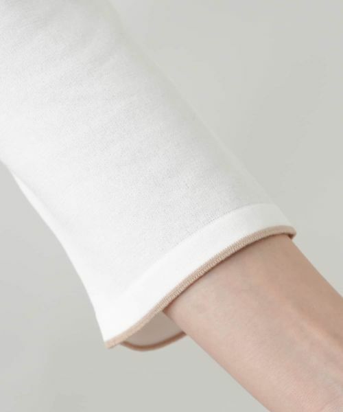 Leilian / レリアン ニット・セーター | ボタニカルボーダー七分袖ニット【Leilian WHITE LABEL】 | 詳細13