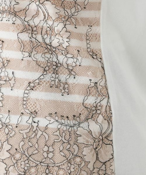 Leilian / レリアン ニット・セーター | ボタニカルボーダー七分袖ニット【Leilian WHITE LABEL】 | 詳細16