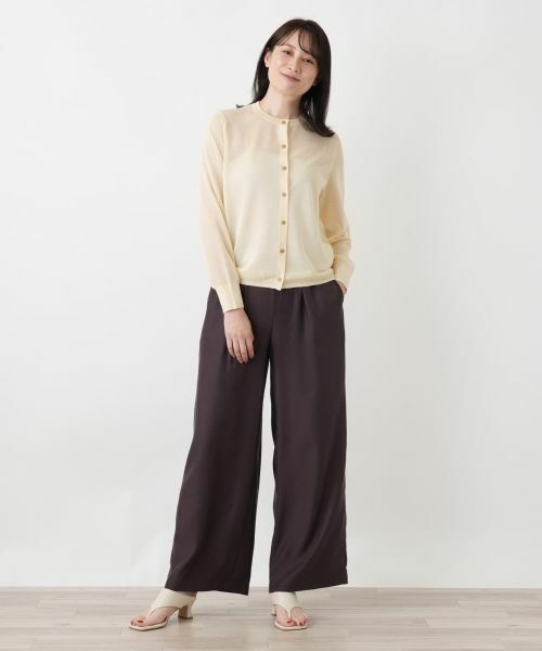 Leilian / レリアン カーディガン・ボレロ | クルーネックカーディガン【Leilian WHITE LABEL】 | 詳細10