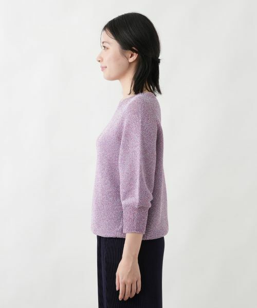 Leilian / レリアン ニット・セーター | 2WAYミックスニットプルオーバー【Leilian WHITE LABEL】 | 詳細10