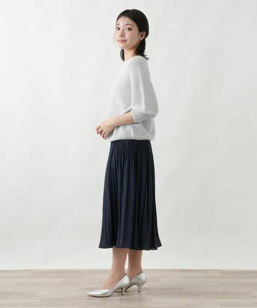 Leilian / レリアン ニット・セーター | 2WAYミックスニットプルオーバー【Leilian WHITE LABEL】 | 詳細2