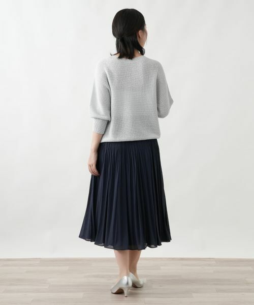 Leilian / レリアン ニット・セーター | 2WAYミックスニットプルオーバー【Leilian WHITE LABEL】 | 詳細3