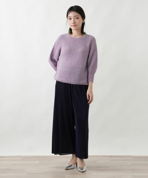Leilian / レリアン ニット・セーター | 2WAYミックスニットプルオーバー【Leilian WHITE LABEL】 | 詳細4