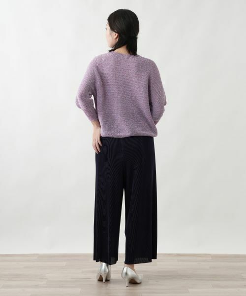 Leilian / レリアン ニット・セーター | 2WAYミックスニットプルオーバー【Leilian WHITE LABEL】 | 詳細6