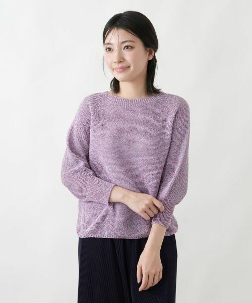 Leilian / レリアン ニット・セーター | 2WAYミックスニットプルオーバー【Leilian WHITE LABEL】 | 詳細8