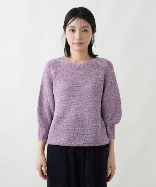 Leilian / レリアン ニット・セーター | 2WAYミックスニットプルオーバー【Leilian WHITE LABEL】 | 詳細9