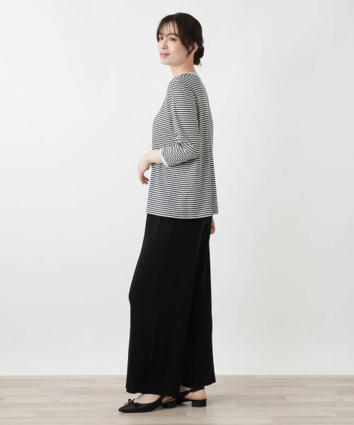 Leilian / レリアン カットソー | ナローボーダーラメカットソー【Leilian WHITE LABEL】 | 詳細2