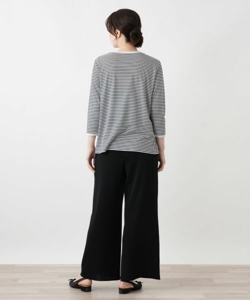 Leilian / レリアン カットソー | ナローボーダーラメカットソー【Leilian WHITE LABEL】 | 詳細3