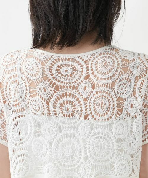 Leilian / レリアン ドレス | レース切替フレアワンピース【LE TRICOT PERUGIA】 | 詳細11