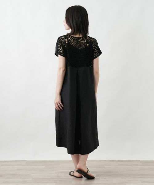 Leilian / レリアン ドレス | レース切替フレアワンピース【LE TRICOT PERUGIA】 | 詳細3